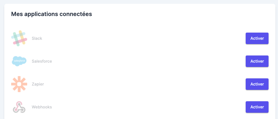 Activer l'Application Webhooks