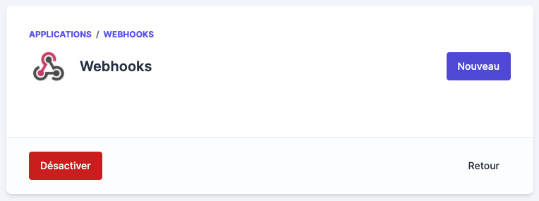 Nouveau Webhook