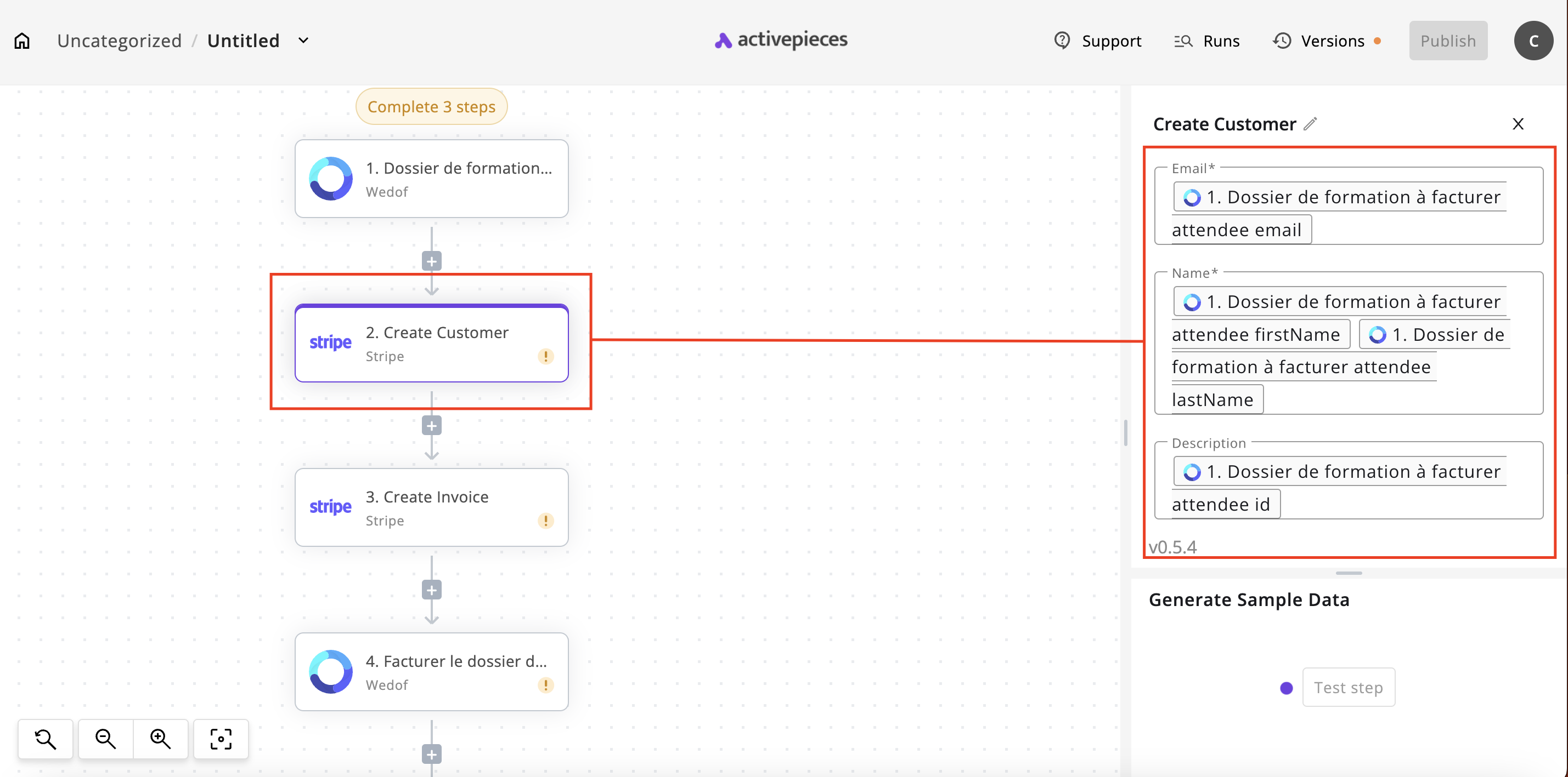Exemple 1ere Action B
