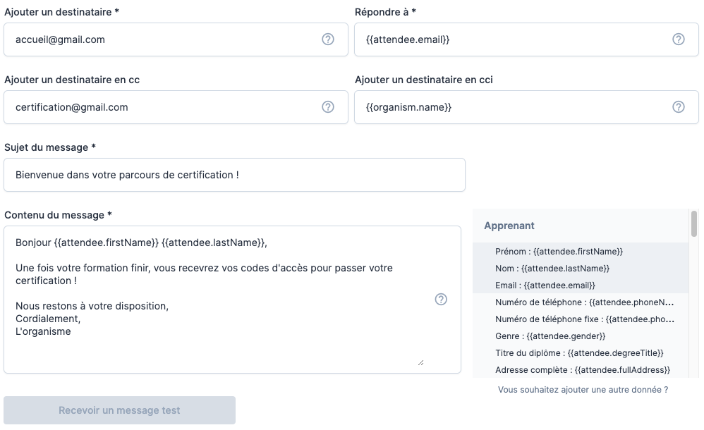 Exemple apprenant