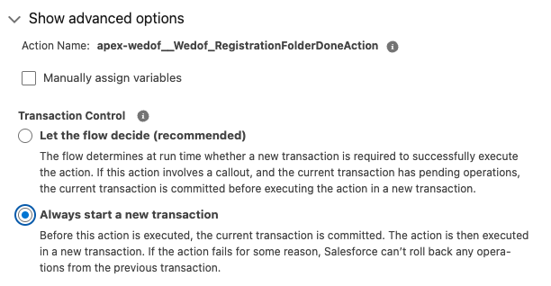 Configurez les transactions
